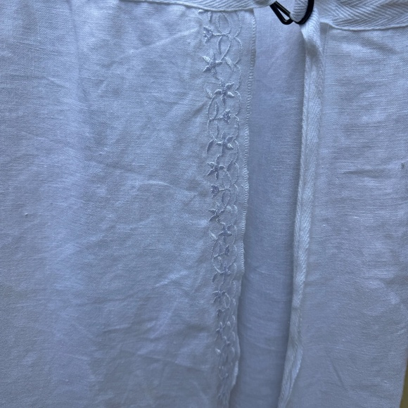 White Linen Wrap Dress | Sleevless Lightweight Short to Long Dress | Natural - Picture 4 of 8